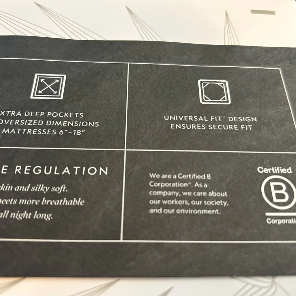NEW- Malouf Smooth Bamboo Rayon Sheet Set - Twin